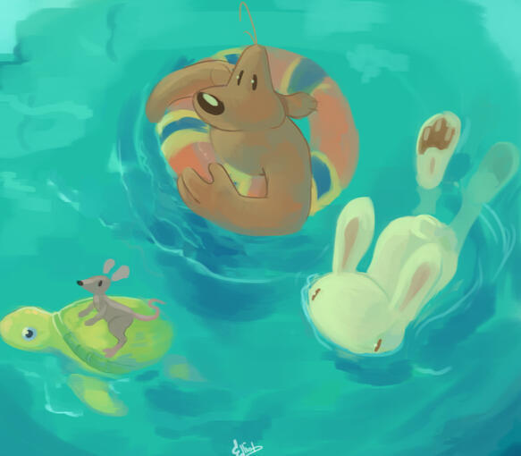 Painted background example